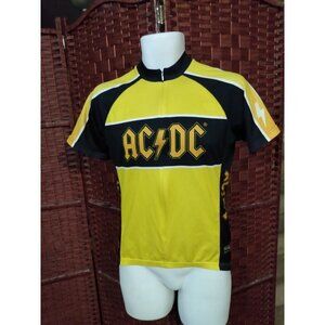 Primal Wear ACDC Cycling Jersey Men's Medium 3/4 Zip Rock Band Shirt